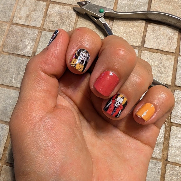 5 for $15 Nail Wraps- Bones that Rattle - Picture 2 of 5
